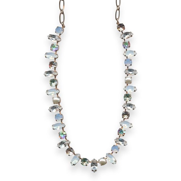 Necklace by Mariana Cosmo Africa Coll. Simply Elegant Pearl, White Opal, Clear, & AB Austrian Crystals