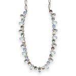 Necklace by Mariana Cosmo Africa Coll. Simply Elegant Pearl, White Opal, Clear, & AB Austrian Crystals - Image 2