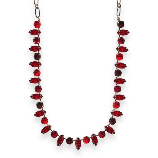 Necklace by Mariana Lady In Red Coll. Stunning Siam, Ruby, & Burgundy Austrian Crystals