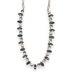 Necklace by Mariana Zulu Africa Coll. Glamorous Silver Night, Clear, & Pearl Austrian Crystals - Image 2