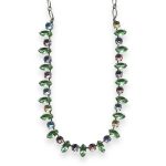 Necklace by Mariana My Treasures Coll. Adorable Aquamarine, Peridot, Lt Rose, Tanzanite, & Jonquil Austrian Crystals - Image 3