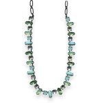 Necklace by Mariana Mojito Coll. Fab Turq Mineral, Peridot, Chrysolite Opal, & Mint Green Austrian Crystals