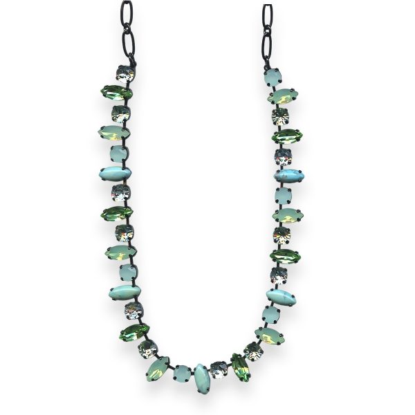 Necklace by Mariana Mojito Coll. Fab Turq Mineral, Peridot, Chrysolite Opal, & Mint Green Austrian Crystals