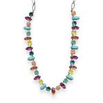 Necklace By Mariana Woman Sassy Turquoise Mineral and Orange Opal Swarovski Crystals - Image 3