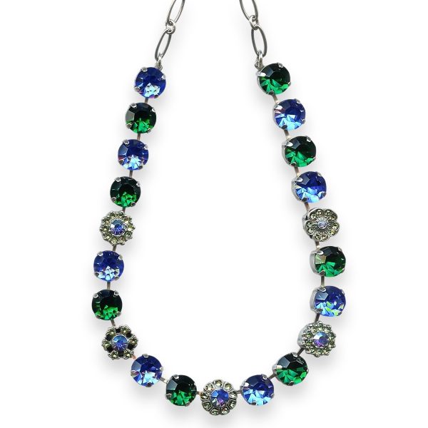 Necklace by Mariana My Treasures Coll. Gorgeous Sapphire, Emerald, Olivine, & Vitral Med Austrian Crystals