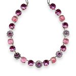 Necklace by Mariana My Treasures Coll. Lovely Rose, AB, & Rose Delite Austrian Crystals - Image 2