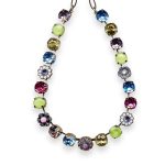 Necklace by Mariana Sweet Summer Coll. Lavender, Green Opal, Jonquil, Lt Sapphire, Rose, White Opal, & AB Austrian Crystals