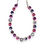 Necklace by Mariana My Treasures Coll. Beautiful Lt Amethyst, Rose, Tanzanite, Vitral Lt, & Clear Austrian Crystals