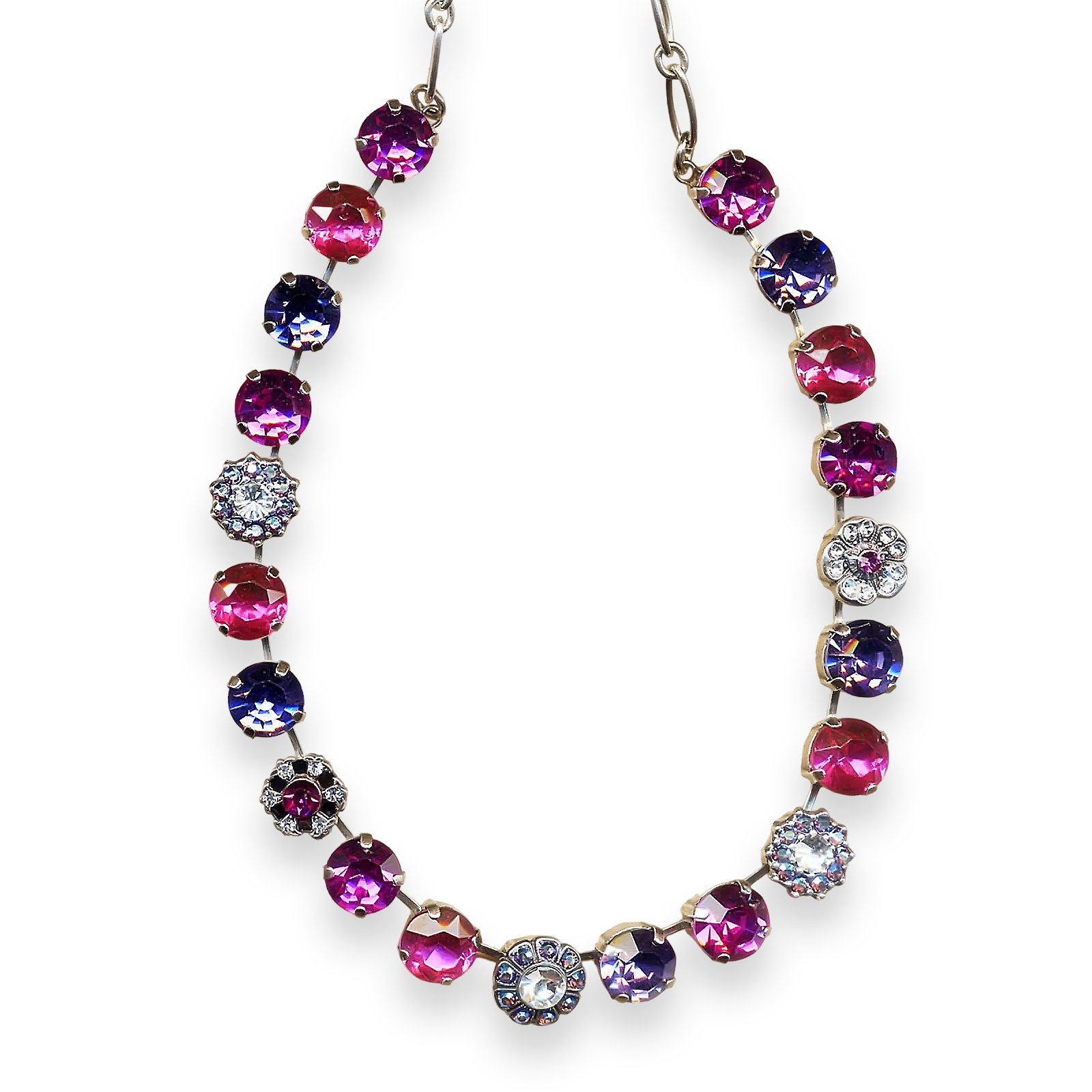 N-3174-300-1-SP (1) Necklace by Mariana My Treasures Coll. Beautiful Lt Amethyst, Rose, Tanzanite, Vitral Lt, & Clear Austrian Crystals - Image 1