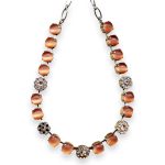 Necklace by Mariana My Treasures Coll. Elegant Lt Peach & Peach Matt Austrian Crystals - Image 3