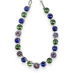 Necklace by Mariana Oasis Coll. Classy Capri Blue, Peridot, & Rose Peach Austrian Crystals - Image 2
