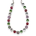 Necklace by Mariana My Treasures Coll. Beautiful Fuchsia, Clear, Peridot, & Lt Rose Austrian Crystals - Image 2