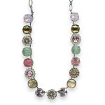 Necklace by Mariana My Treasures Coll. Sassy Rose Delite, Rose Opal, Olivine, Chrysolite Opal & Vintage Rose Austrian Crystal