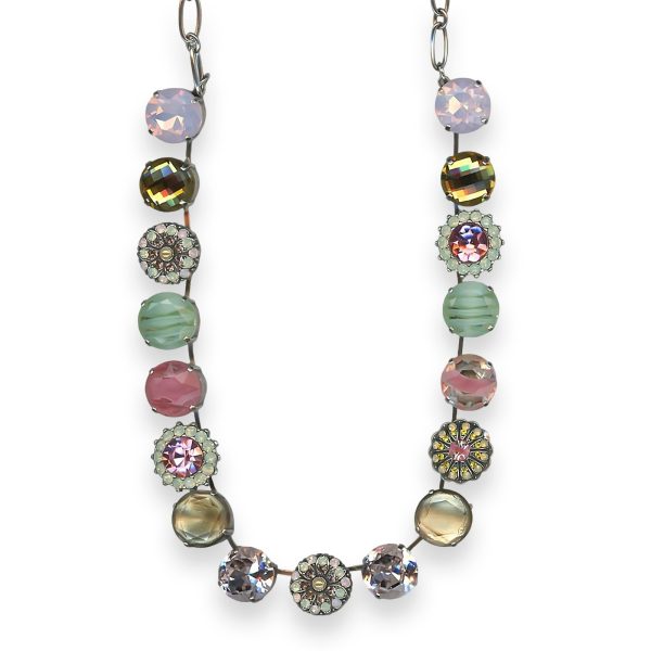 Necklace by Mariana My Treasures Coll. Sassy Rose Delite, Rose Opal, Olivine, Chrysolite Opal & Vintage Rose Austrian Crystal
