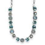 Necklace by Mariana Woman Beautiful Moonlight and Aquamarine Swarovski Crystals - Image 2