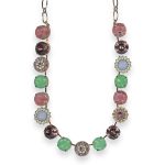 Necklace by Mariana Woman Lovely Rose and Mint Green Swarovski Crystals - Image 2