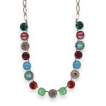 Necklace by Mariana Woman Stunning Emerald and Blue Zircon Swarovski Crystals
