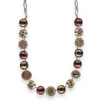 Necklace By Mariana Woman Precious Golden Shadow and Topaz Swarovski Crystals - Image 2