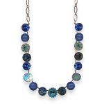 Necklace by Mariana Woman Exquisite Pacific Opal and Sapphire Swarovski Crystals - Image 2