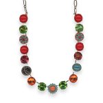 Necklace by Mariana Romancing In Rio Coll. Charming Peridot, Red Coral, Teal, Rose, Hyacinth, & Turq Austrian Crystal - Image 3