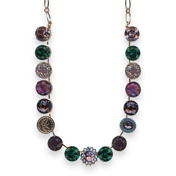 Necklace by Mariana Luck Coll. Sophisticated Emerald, Amethyst, Cyclamen Opal, Lt Rose & AB Austrian Crystal