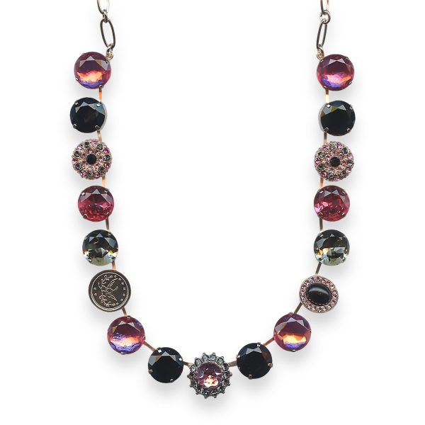 Necklace by Mariana Peppermint Coll. Adorable Jet, Rose, Lt Rose & Silver Night Austrian Crystal