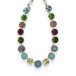 Necklace by Mariana Woman Beautiful Aquamarine and Peridot Swarovski Crystals - Image 2