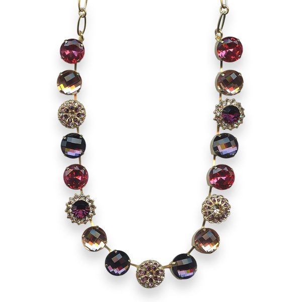 Necklace by Mariana My Treasures Coll. Lovely Rose, Golden Shadow & Purple Austrian Crystal