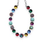 Necklace by Mariana Fantasy Coll. Charming Yellow, Sapphire, Turq, Fuchsia, Emerald & Siam Austrian Crystal