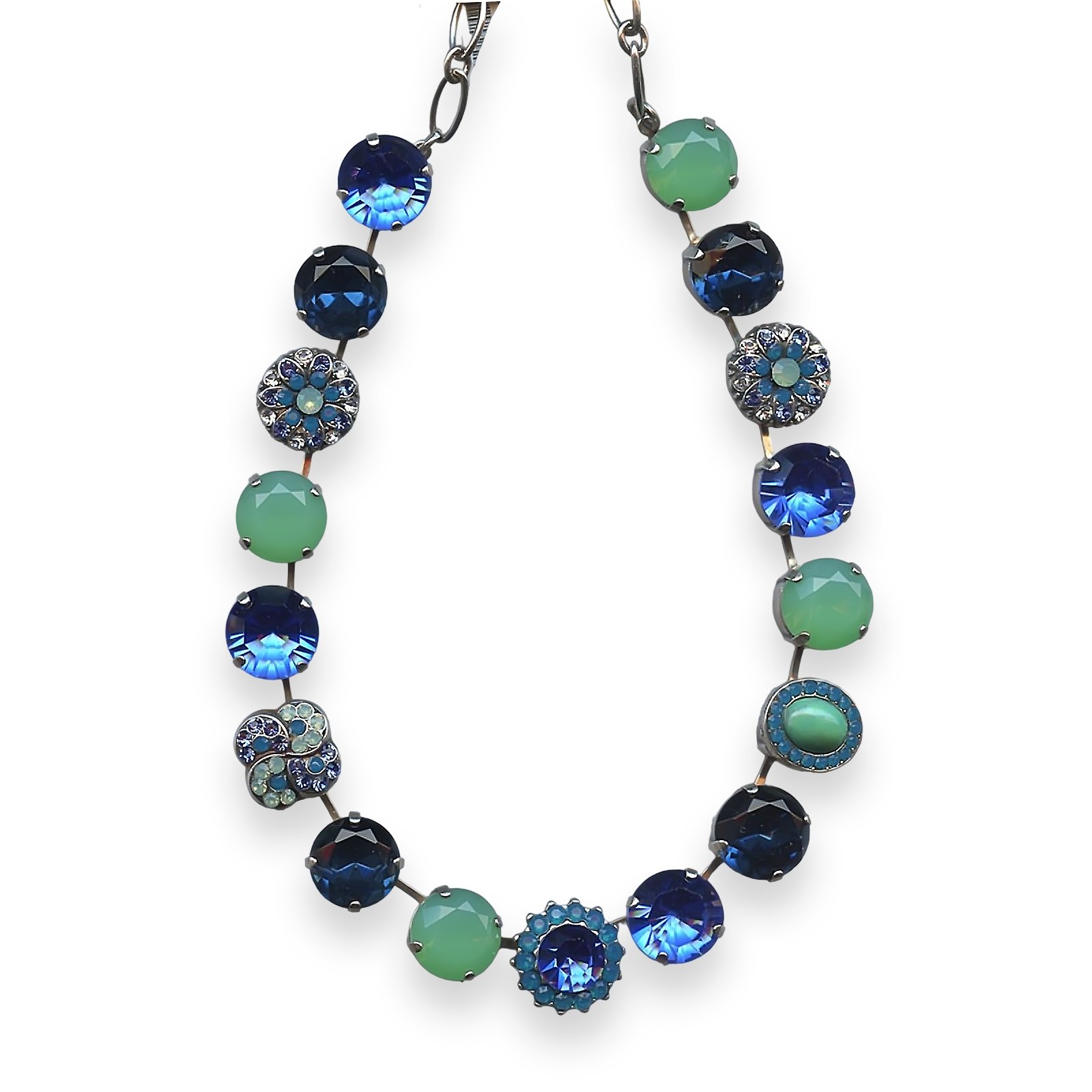 N-3195-3-1041-SP (1) Necklace by Mariana Woman Caribbean Blue Opal and Royal Swarovski Crystal - Image 1