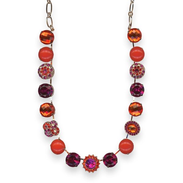 Necklace by Mariana Lady Marmalade Coll. Lovely Fuchsia, Orange & Coral Austrian Crystal