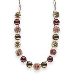 Necklace by Mariana Gingerbread Coll. Adorable Golden Shadow, Lt Rose, Lt Smoked Topaz, & Indian Pink Austrian Crystal - Image 3