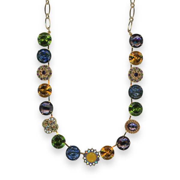 Necklace by Mariana Winter Wonderland Coll. Gorgeous Olivine, Amber, Drk Purple, Yellow Opal & AB Austrian Crystal