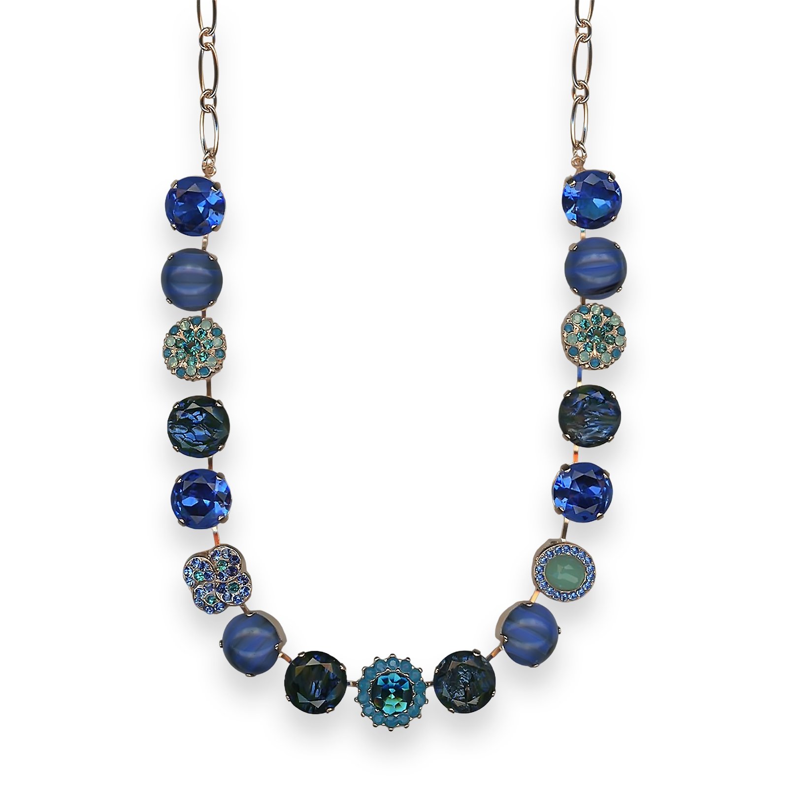 N-3195-3-1128-RG (1) Necklace by Mariana Serenity Joy Of Life Coll. Exquisite Pacific Opal, Sapphire, Blue Zircon, Capri Blue, & Blue Opal Austrian Crystal - Image 1