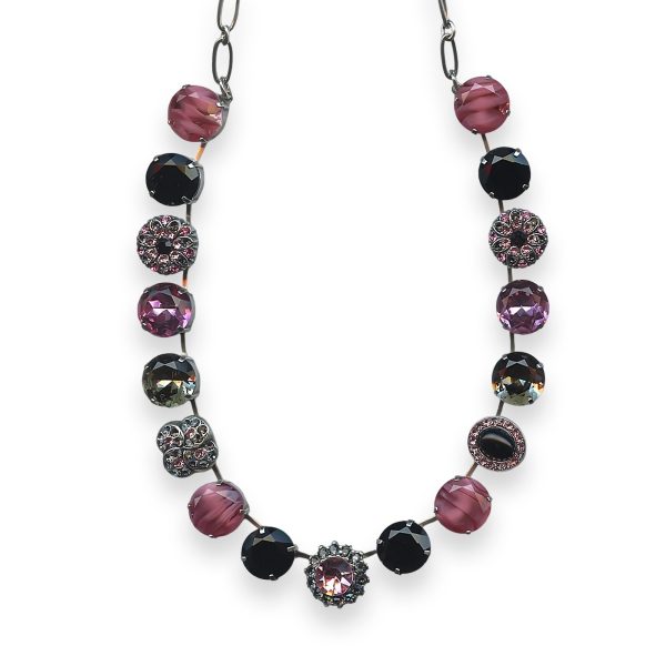 Necklace by Mariana Peppermint Coll. Sassy Jet, Lt Rose, Rose & Silver Night Austrian Crystal