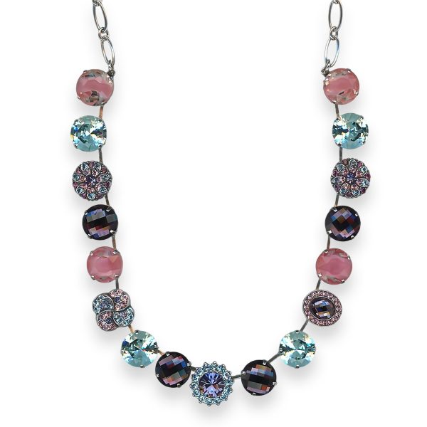 Necklace by Mariana Cotton Candy Coll. Adorable Amethyst, Antique Pink, Aquamarine, & Tanzanite Austrian Crystal