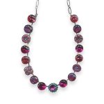 Necklace by Mariana Sorbet Coll. Stunning Indian Pink, Purple, Fuchsia, & Blue Zircon Austrian Crystal - Image 2
