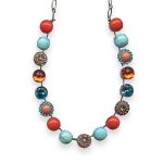Necklace by Mariana Woman Gorgeous Hyacinth and Blue Zircon Swarovski Crystals - Image 2
