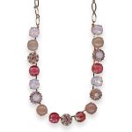 Necklace by Mariana My Treasures Coll. Lovely Rose Quartz Mineral, Lt Rose, Rose Opal & Rose Delite Austrian Crystal - Image 3