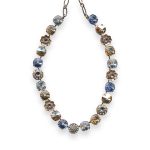 Necklace by Mariana My Treasures Coll. Simply Elegant Lt Sapphire, Golden Shadow, & Clear Austrian Crystals - Image 2