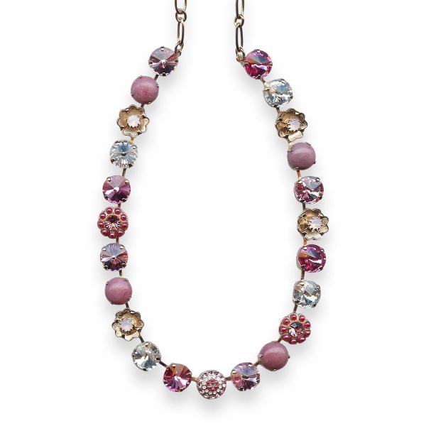 Necklace by Mariana Cherry Blossom Coll. Charming Lt Rose, Pink Opal, Rose, Pink Coral, & Clear Austrian Crystals
