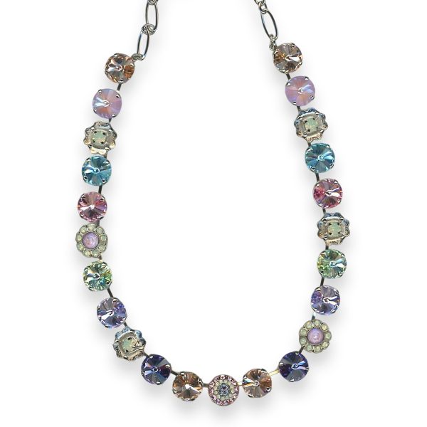 Necklace by Mariana My Treasures Coll. Gorgeous Lt Peach, Sun Kissed Lavender, Aquamarine, Chrysolite, Tanzanite, & Chrysolite Opal Austrian Crystals