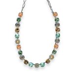 Necklace By Mariana Woman Shimmering Peach and Peridot Swarovski Crystals - Image 3