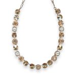 Necklace by Mariana Meet Me in Marseille Coll. Elegant Pearl, Lt Peach, & Golden Shadow Austrian Crystals - Image 2
