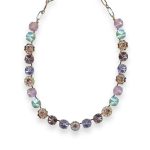 Necklace by Mariana Levander Coll. Lovely Sun Kissed Lavender, Matt Green, Lt Amethyst, & Violet Austrian Crystals - Image 3