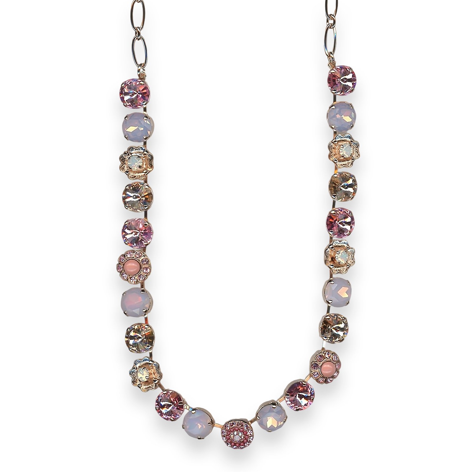 N-3247-223-1-RG (1) Necklace by Mariana Antigua Coll. Lovely Lt Rose, Rose Opal, Clear, & Pink Coral Austrian Crystals - Image 1