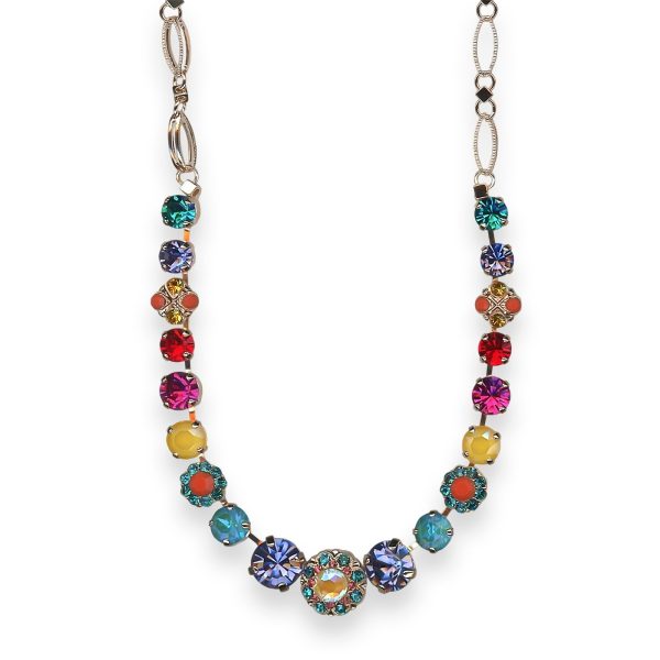 Necklace by Mariana Poppy Coll. Charming Sun Kissed Sunshine, Teal, Tanzanite, Sun Kissed Ocean, Fuchsia, Yellow, Red, & Coral Austrian Crystals
