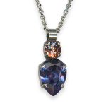 Necklace Pendant by Mariana Penelope Coll. Gorgeous Tanzanite & Blush Rose Austrian Crystals