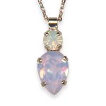 Necklace Pendant by Mariana Snowflake Coll. Lovely Rosewater Opal & White Opal Austrian Crystals - Image 2
