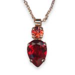 Necklace Pendant by Mariana Sorbet Delight Coll. Stunning Siam & Padparadscha Austrian Crystals